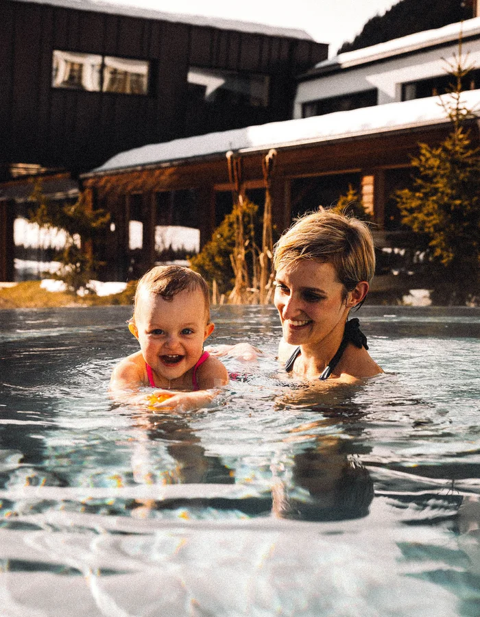 The family water world at the family hotel with a pool in South Tyrol The family water world at the family hotel with a pool in South Tyrol