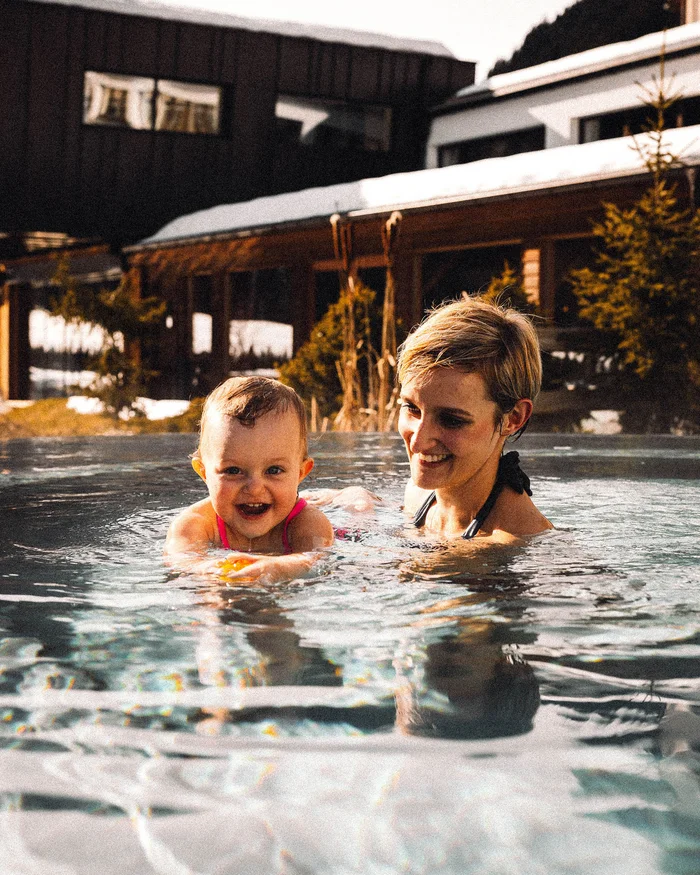 The family water world at the family hotel with a pool in South Tyrol The family water world at the family hotel with a pool in South Tyrol